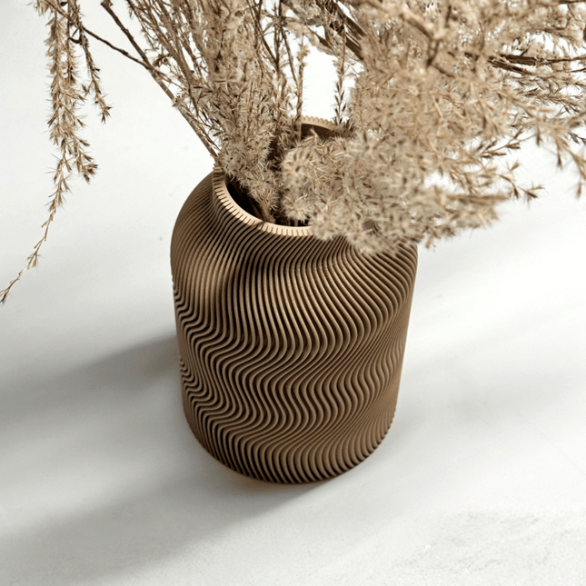 Ateas – vază japandi cu valuri sculpturale și textură naturală | Homentum