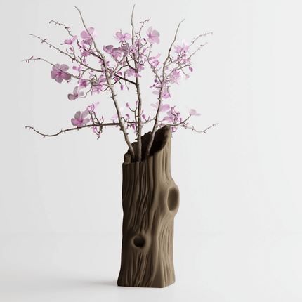 Vireza | vază decorativă cu textură de trunchi de copac
