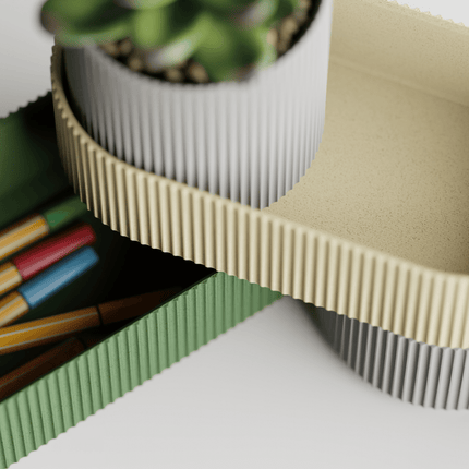 Orama | set modular decorativ cu forme rotunde și textură fină striată