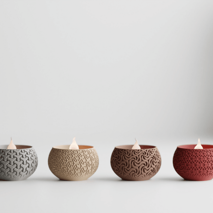 Thalor – set suporturi pentru lumânări cu modele geometrice