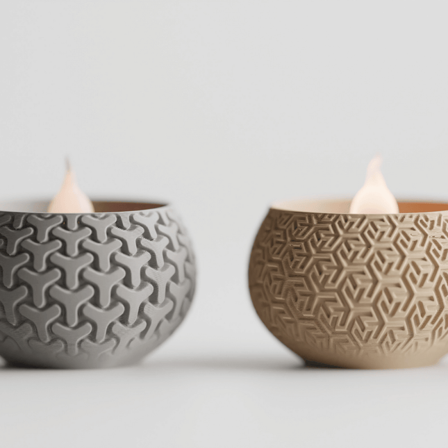 Thalor – set suporturi pentru lumânări cu modele geometrice