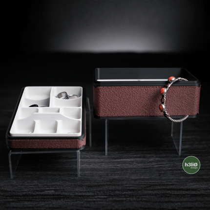 Zeia | cutie de bijuterii modulară cu finisaj texturat