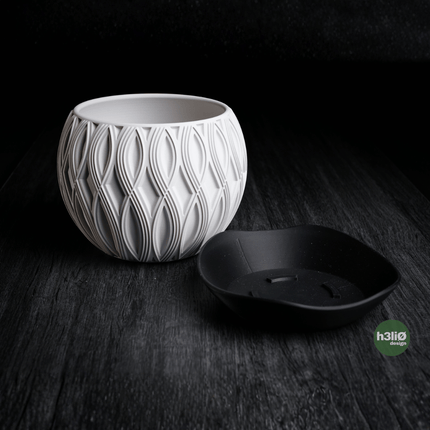 Tavo | ghiveci decorativ cu farfurie, design geometric