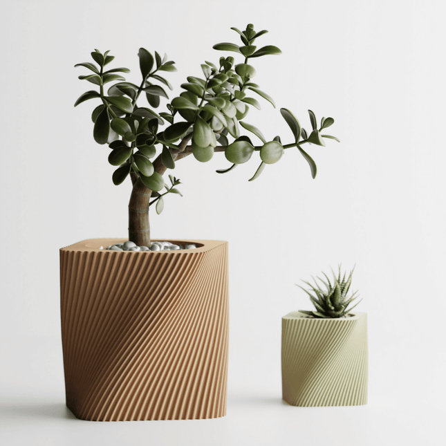 Virela – ghiveci elegant cu striații în spirală