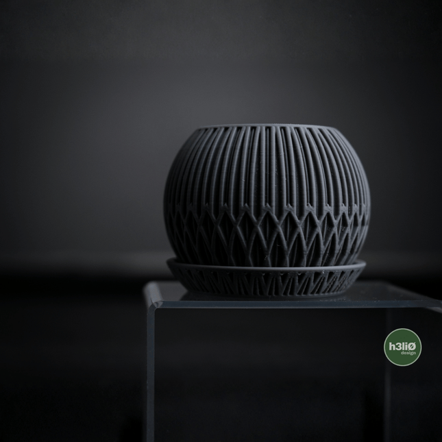 Alva | ghiveci decorativ sculptural cu bază integrată