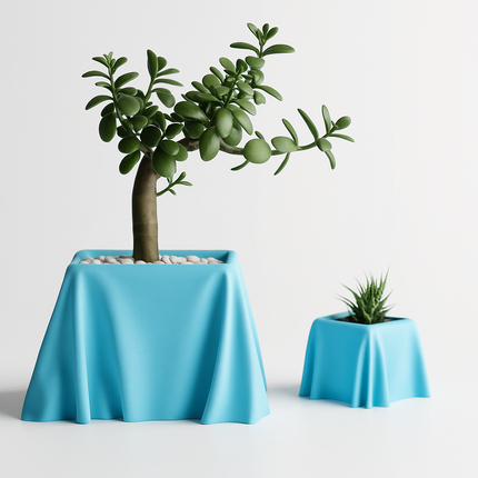 Auron – ghiveci cu textură tip mătase, design Silk Cloth