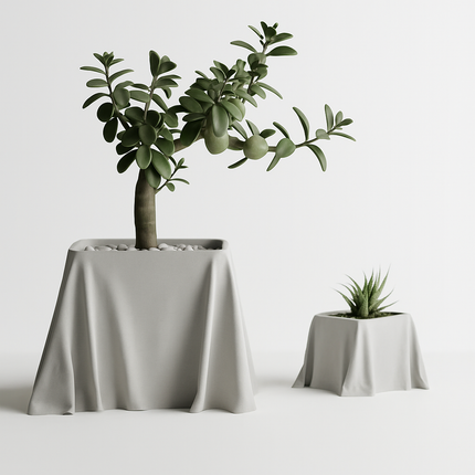 Auron – ghiveci cu textură tip mătase, design Silk Cloth