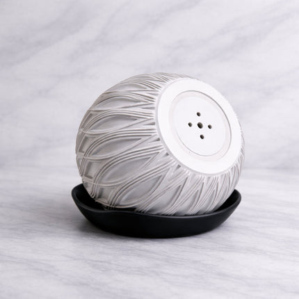 Tavo | ghiveci decorativ cu farfurie, design geometric