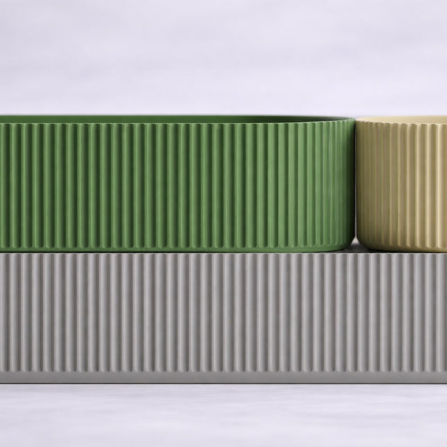 Orama | set modular decorativ cu forme rotunde și textură fină striată