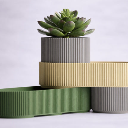 Orama | set modular decorativ cu forme rotunde și textură fină striată