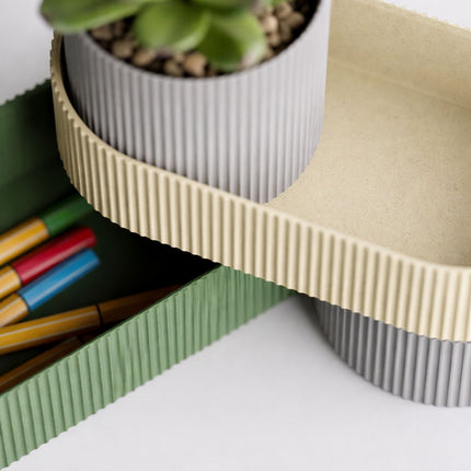 Orama | set modular decorativ cu forme rotunde și textură fină striată
