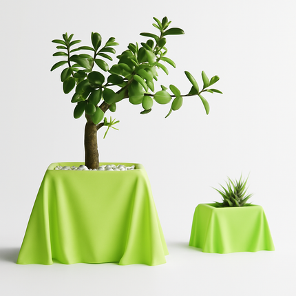 Auron – ghiveci cu textură tip mătase, design Silk Cloth