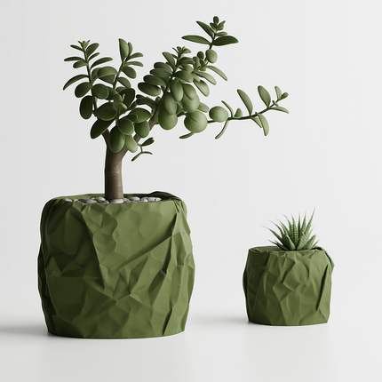 Silena – ghiveci decorativ cu textură „Crumpled Paper”