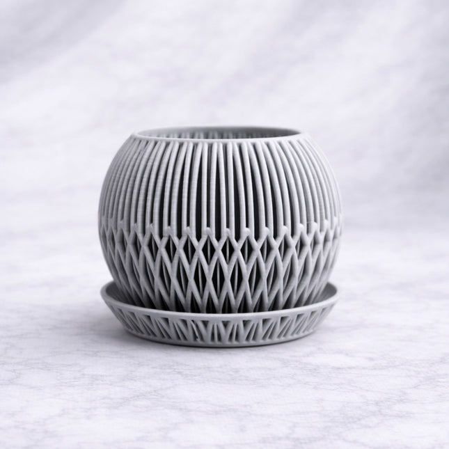 Alva | ghiveci decorativ sculptural cu bază integrată