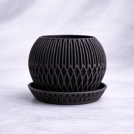 Alva | ghiveci decorativ sculptural cu bază integrată