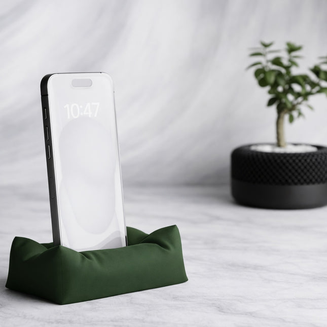 Zafiro | suport de telefon tip pernă, design minimalist și elegant