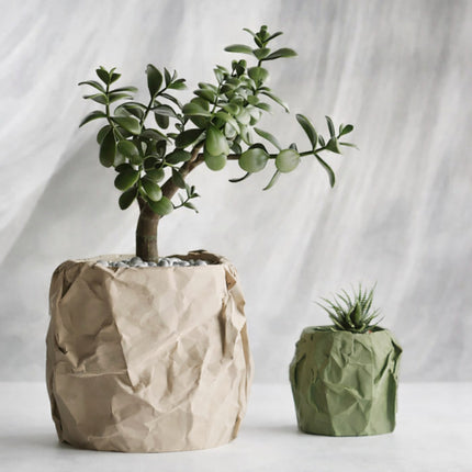 Silena – ghiveci decorativ cu textură „Crumpled Paper”