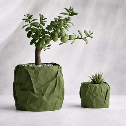 Silena – ghiveci decorativ cu textură „Crumpled Paper”