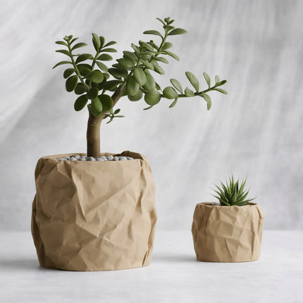 Silena – ghiveci decorativ cu textură „Crumpled Paper”