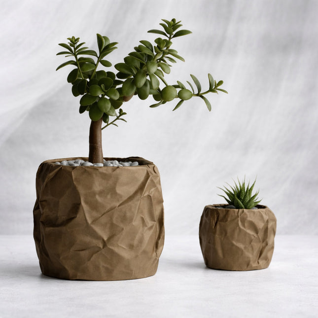 Silena – ghiveci decorativ cu textură „Crumpled Paper”