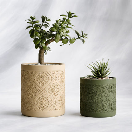 Ellaro – ghiveci floral cu model în relief