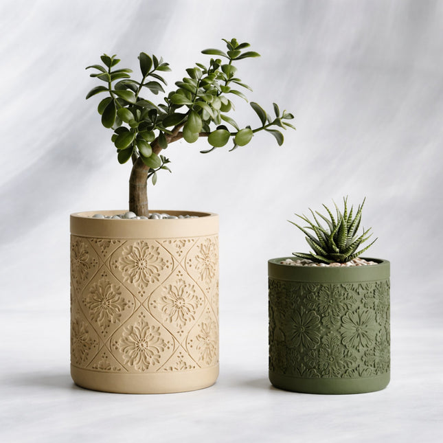 Ellaro – ghiveci floral cu model în relief