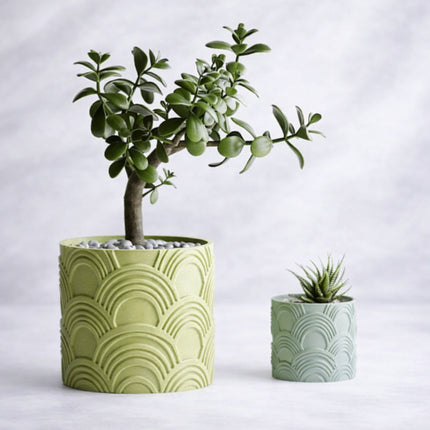 Karon | ghiveci decorativ cu model geometric arcuit