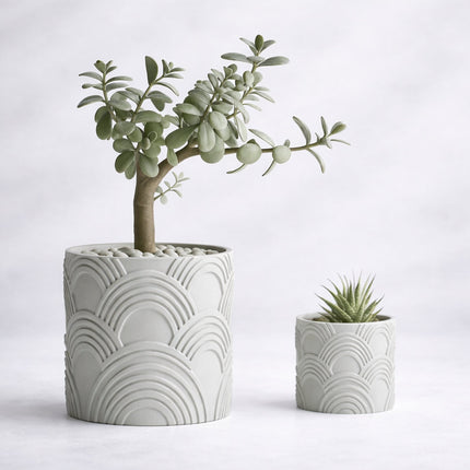 Karon | ghiveci decorativ cu model geometric arcuit