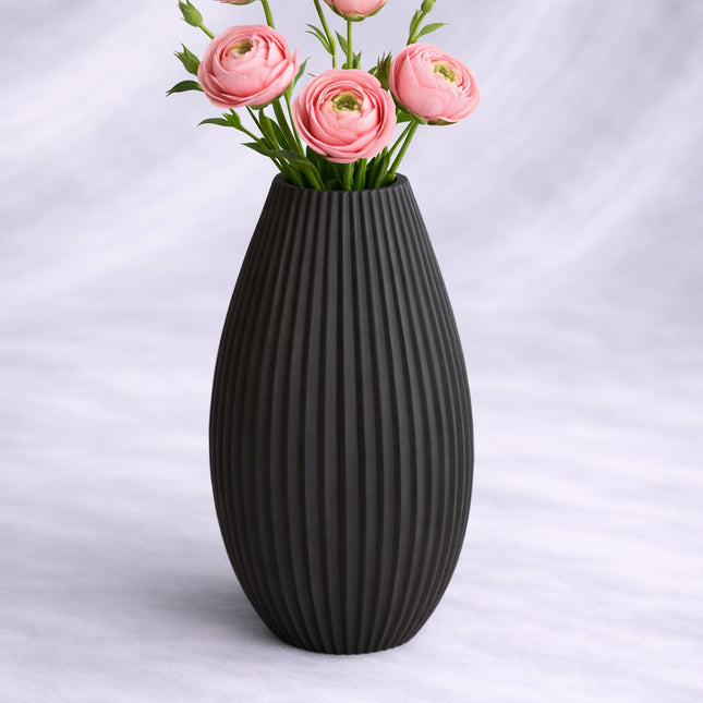 Gaia | vază decorativă cu textură verticală și design modern