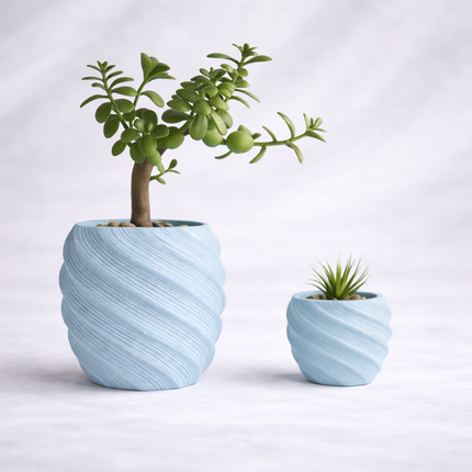 Kalony – ghiveci decorativ cu striații spiralate și formă organică