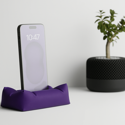Zafiro | suport de telefon tip pernă, design minimalist și elegant