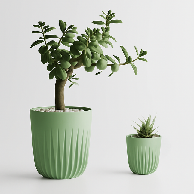 Auralis – ghiveci cu nervuri fine și formă elegantă