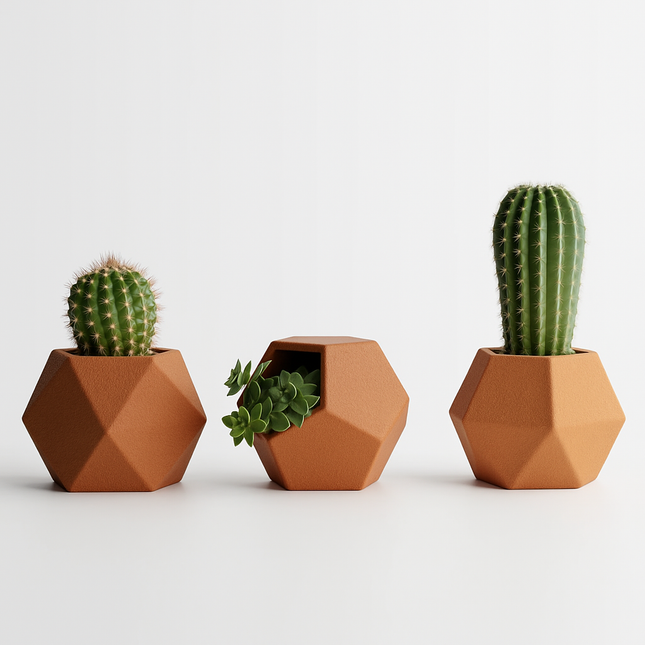 Orvian – ghiveci geometric cu textură mată