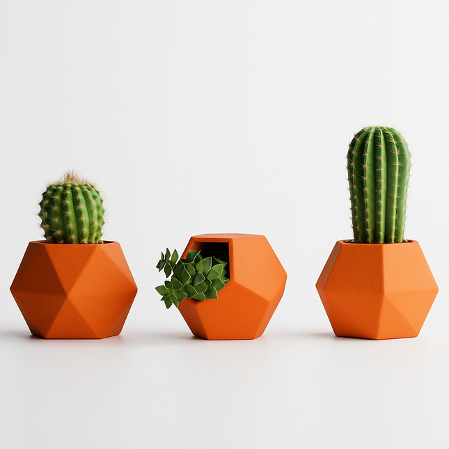 Orvian – ghiveci geometric cu textură mată