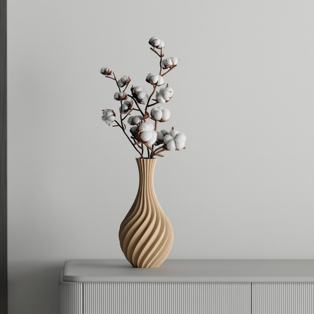 Velis – vază cu linii spiralate fluide