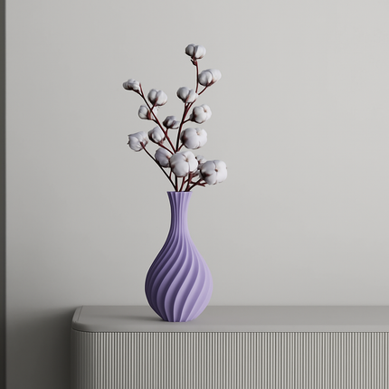 Velis – vază cu linii spiralate fluide