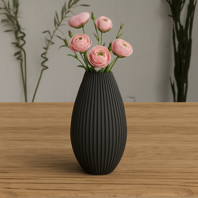 Gaia | vază decorativă cu textură verticală și design modern