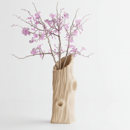 Vireza | vază decorativă cu textură de trunchi de copac