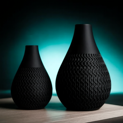 Verda | vază decorativă texturată cu siluetă elegantă