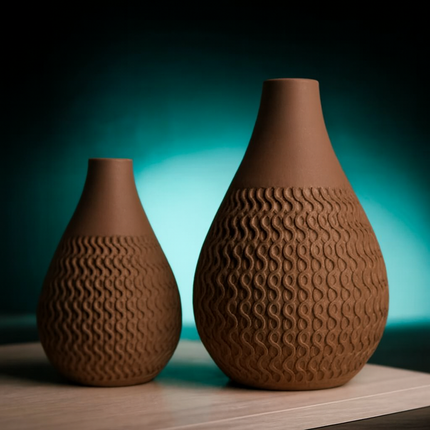 Verda | vază decorativă texturată cu siluetă elegantă