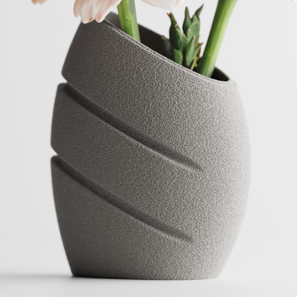 Clerio | vază decorativă modernă cu tăieturi diagonale