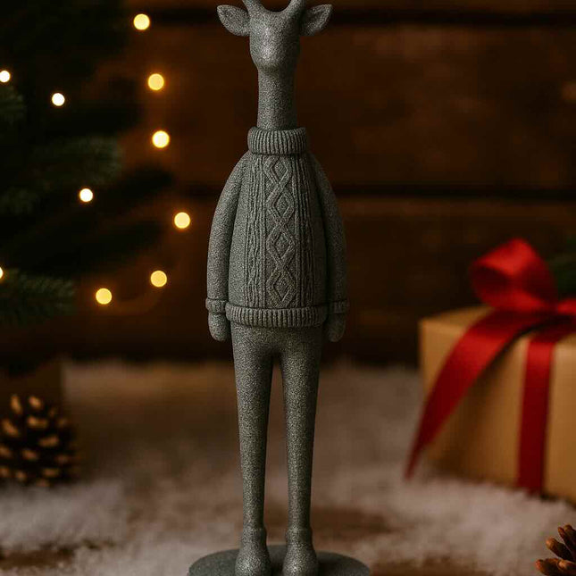 Snowelle | Set 3 figurine ren decorativ de Crăciun