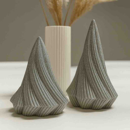 Gracio | decoratiune brad tealight sculptural, set 2