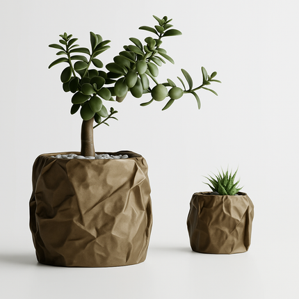 Silena – ghiveci decorativ cu textură „Crumpled Paper”