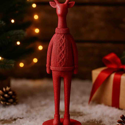 Snowelle | Set 3 figurine ren decorativ de Crăciun