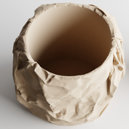 Silena – ghiveci decorativ cu textură „Crumpled Paper”