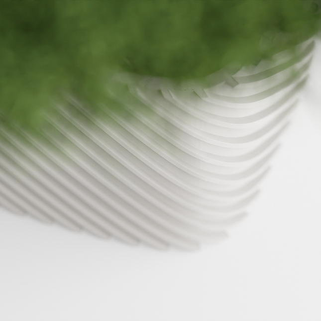 Seron – ghiveci rectangular cu textură fină și colțuri rotunjite