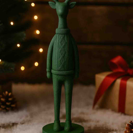 Snowelle | Set 3 figurine ren decorativ de Crăciun