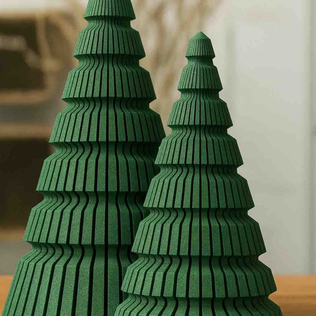 Pinarch | Set decorativ de brăduți 13 & 17 cm – textură ribbed