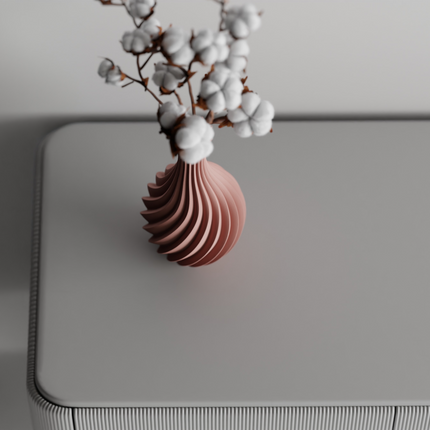 Velis – vază cu linii spiralate fluide